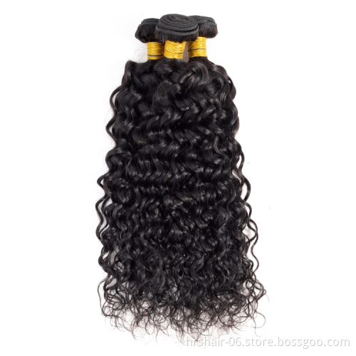 10a Grade Brazilian Hair Water Wave Virgin Double Drawn Hair Deep Wave Virgin Split Ender Hair 3 Bundles with Closure